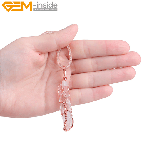 Natural Life Tree Chakra Rock Quartz Jewelry Pendant Necklace16'' Energy Healing - Picture 29 of 30
