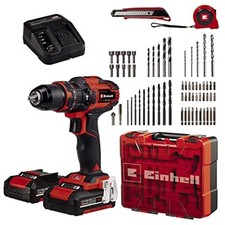 Einhell Set Trapano Percussione con Batterie TE-CD 18/40 Li-i +64, 2x2.0 Ah, PXC