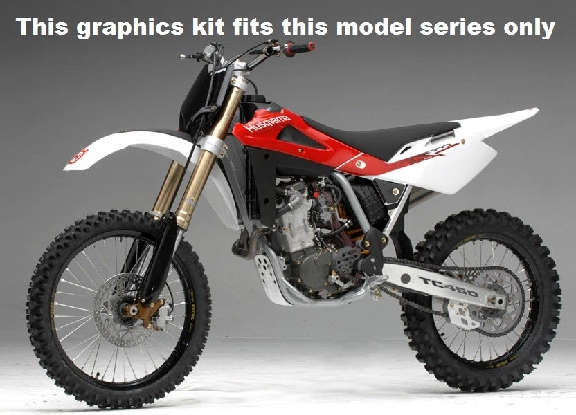 Graphics Kit TC250 TC450 TC510 2005 2006 2007 Husqvarna decals kit TC 250 450