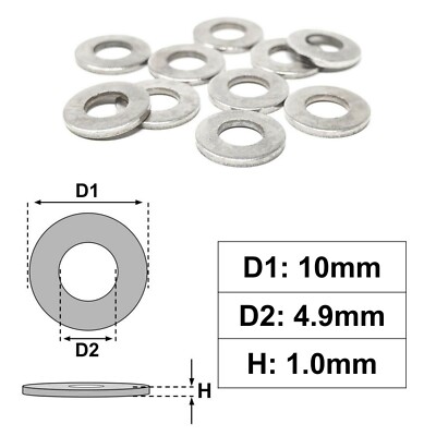 Flachscheiben - Stahl vernickelt - Pennyscheibe - viele Größen - Made in Germany