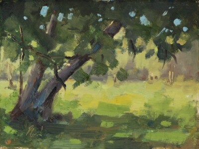 Original,Freilicht,Impressionist,Landschaft,Ölgemälde,Kunst,Baumstudie