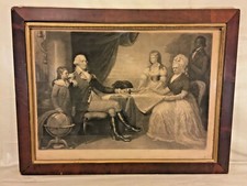 The Washington Family Engraving 1850 J Sartain after Edward Savage Painting
