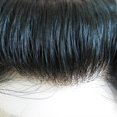 Mens Toupee All French Lace Human HairReplecement System Real Gent Pieces #1C - Picture 2 of 11