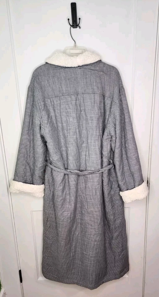 NUEVO CON ETIQUETAS Levi's Levi Strauss X Target Mujer S/M Cambray Oscuro Sherpa Bata de Invierno Foto 2 de 4