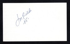 1977 Joe Fields Signed Autograph Index Card HOF Football Game Canton Jets A-03