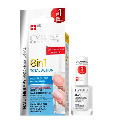 Eveline 8 in 1 Total Action Intense Nail Conditioner Strengthener mit Ultra-...