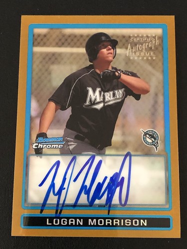 Logan Morrison [Gold Refractor Autograph] #BCP112 2009 Bowman Chrome Prospects card