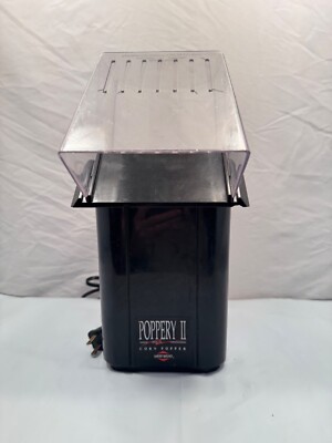 West Bend Poppery II Hot Air Popcorn Popper 82010 Black Coffee Bean Roaster MA39