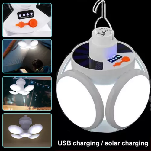 USB Rechargeable LED Outdoor Camping Lamp Portable Solar Power Tent Light Bulb - Picture 4 of 27