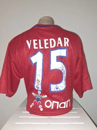 Jersey football FC Panionios Esad Veledar 2004 La Coq Sportif L Blue Red