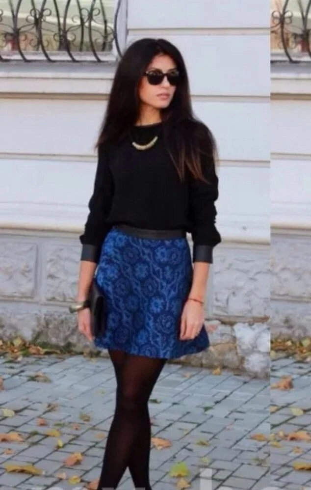 Jupe en jean Zara taille L avec perle - Vêtements