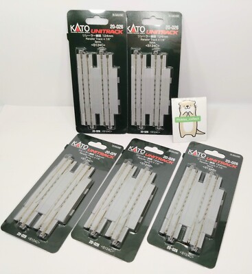 5 Packs set KATO 20-026 S124C 124mm 4 7/8'' Rerailer Track N Scale Gauge 2 pcs