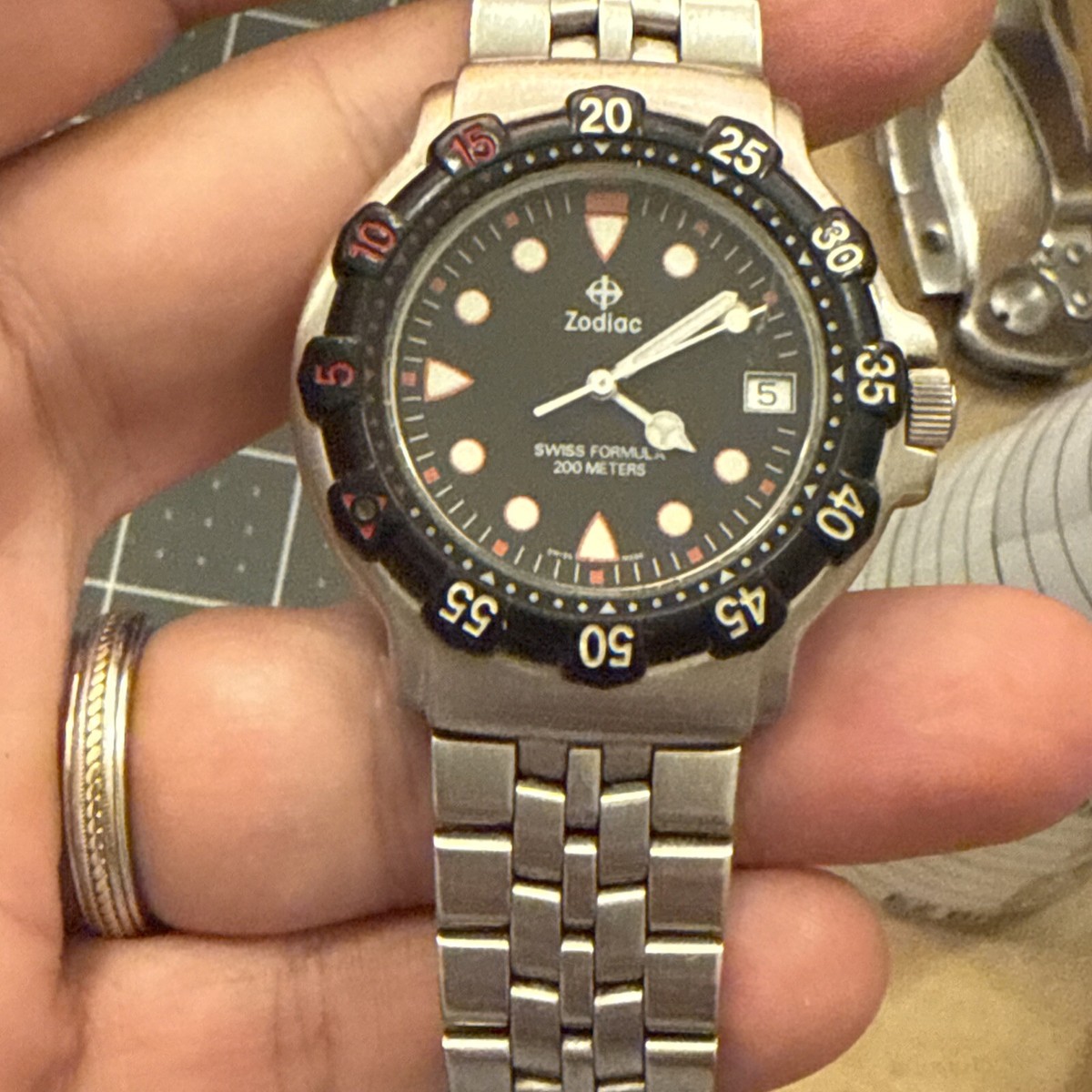 Zodiac Swiss Formula 200m Sports Diving Wristwatch 706.83.64S