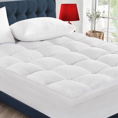 Extra Thick King Size Cooling Mattress Topper for Back Pain Relief