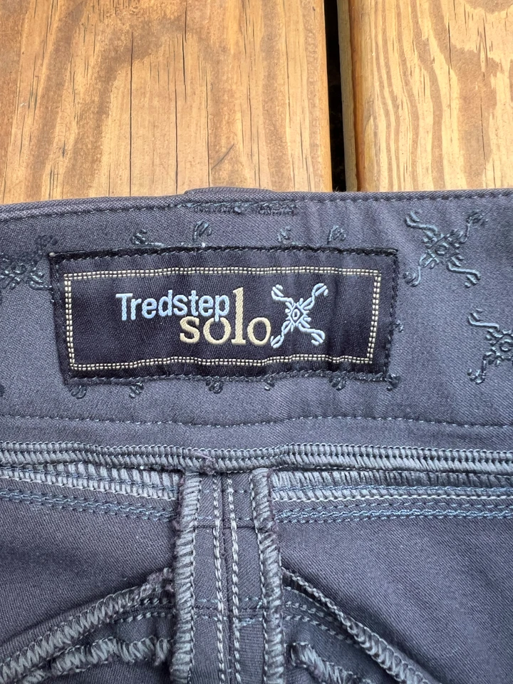 Tredstep Solo "Hunter Pro" Front Zip Breeches in Dark Grey (32R) - MSRP $169 - Image 3 of 4