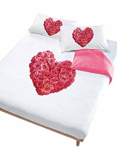 Digital CP-DIG-713-1P Parure Copripiumino, 100% Cotone, 713 Cuore di (t1Q)