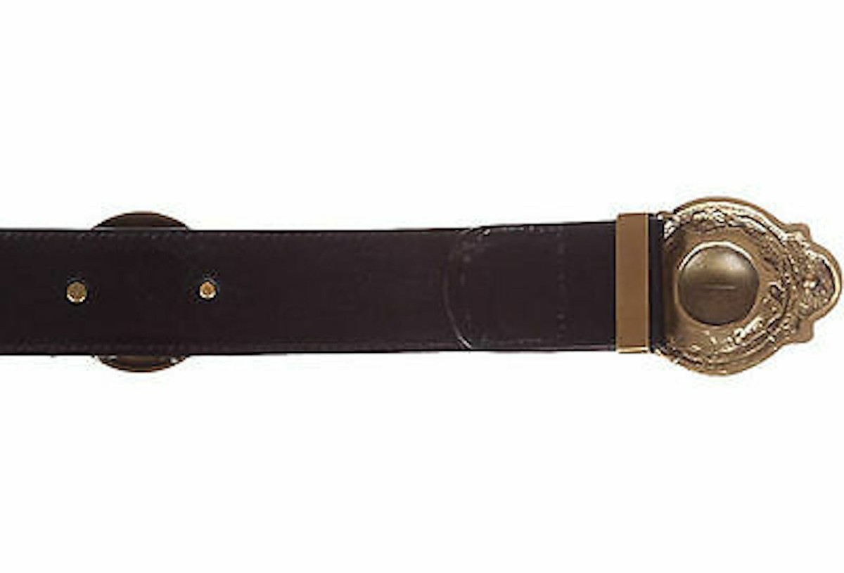 Versace Medusa Zebra Print Leather Belt | eBay display picture 1