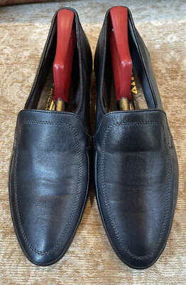Bally Tirano II Men Size Loafer Slip On Dress Shoes Black 