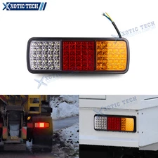 1pc Ultra Bright 75-LED Taillight Clear PC Lens Universal 12V Truck Trailer Lamp