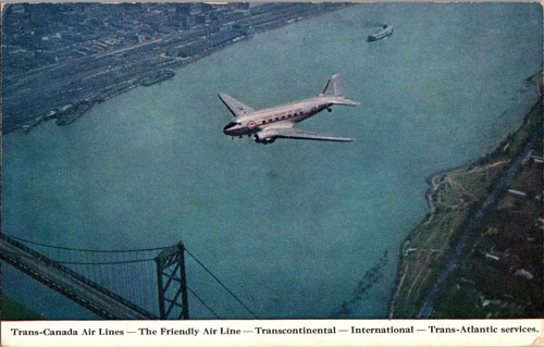 Postcard Trans-Canada Air Lines Chrome Unposted