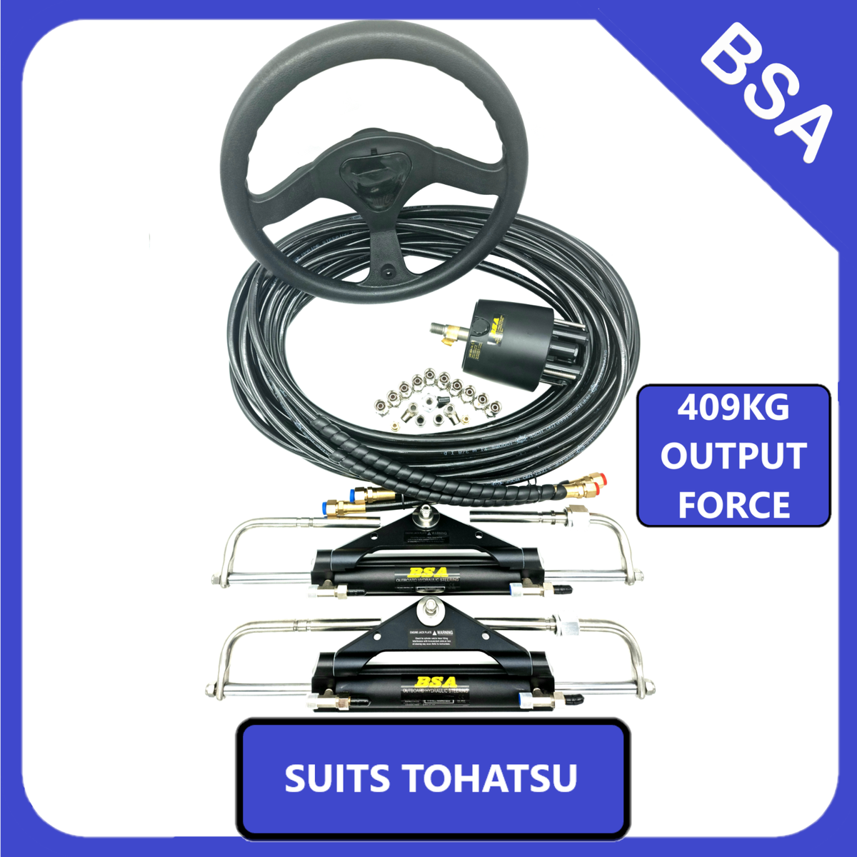 Twin Hydraulic Boat Outboards Steering Standard Wheel Suit