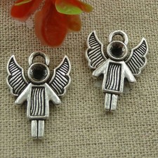Free Ship 70pcs tibetan silver angel charms 25X18mm L-1180