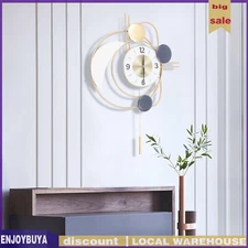 Wall Clock 27.95" Large Metal Hanging Clocks Silent Modern Art Home Décor