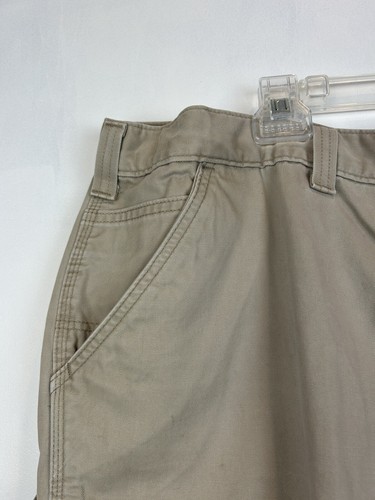 Carhartt Pants Mens 42x30 Carpenter Relaxed Fit Beige Khaki Work Actual 42x29 - Picture 6 of 8