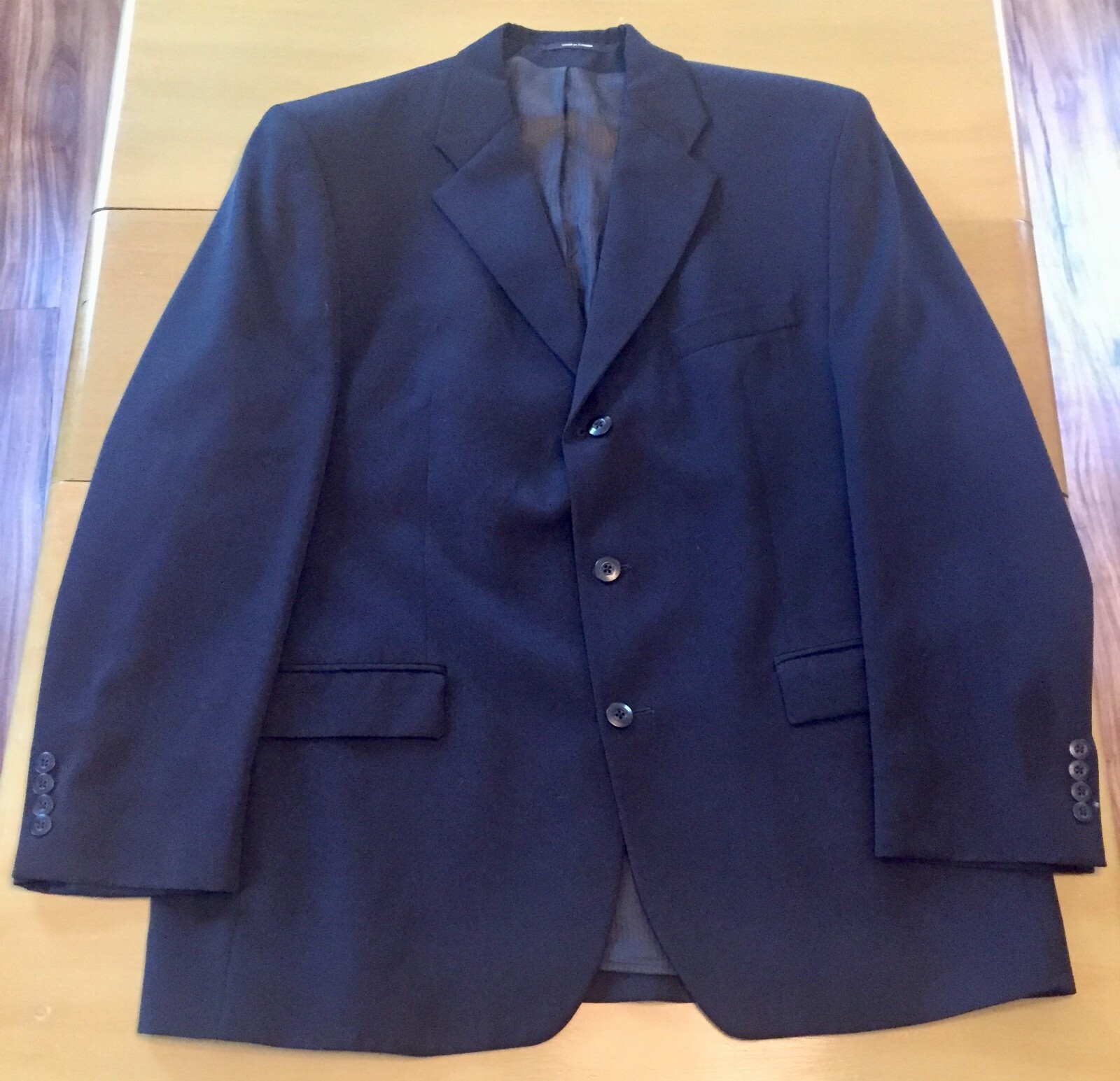 Brandini For Hechts Mens Black Wool Sports Jacket EUC Gem