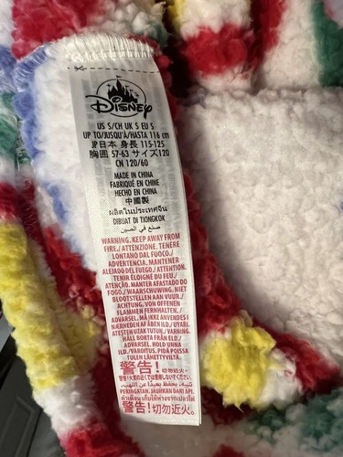 Disney World Park Top Youth Kids Size S Sherpa Fleece Sweatshirt Colorful - Picture 4 of 6