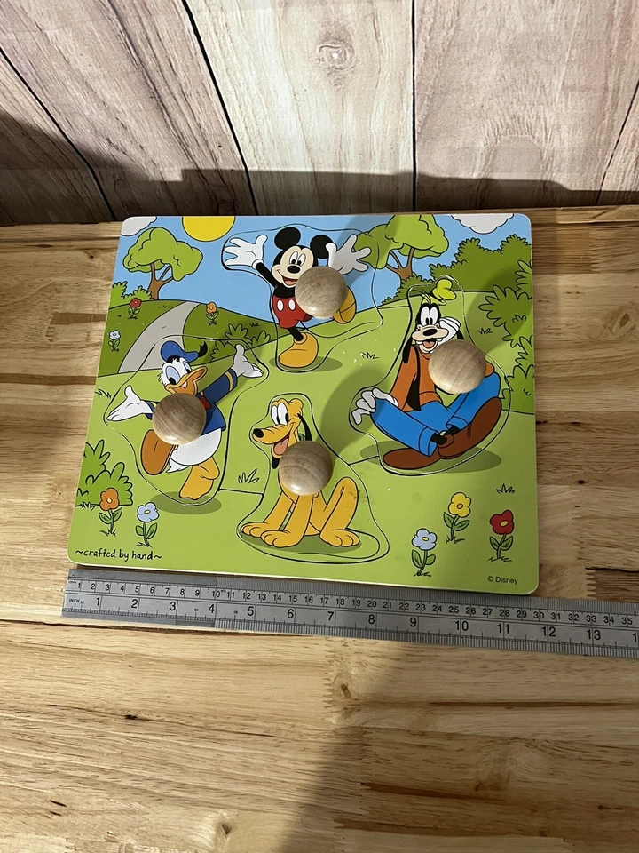 Rompecabezas de perilla gigante de madera de Mickey Mouse y sus amigos de Disney para 18 meses más Foto 4 de 4