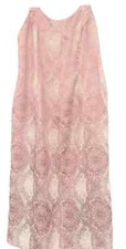 NWOT ROMAN L UK 14-16 Dusky Pink Mix Sleeveless Lined Full Length Dress