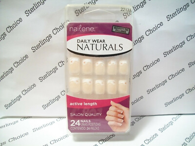 Nailene Daily Wear Naturals Nails #22131 Pretty Active Length Flower Design Tips