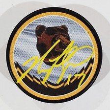 NICK FOLIGNO SIGNED BOSTON BRUINS REVERSE RETRO HOCKEY PUCK NHL W/LOA