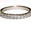 Platinum .52ct VS G diamond anniversary wedding band prong set ring 2.7g 7 — photo 3