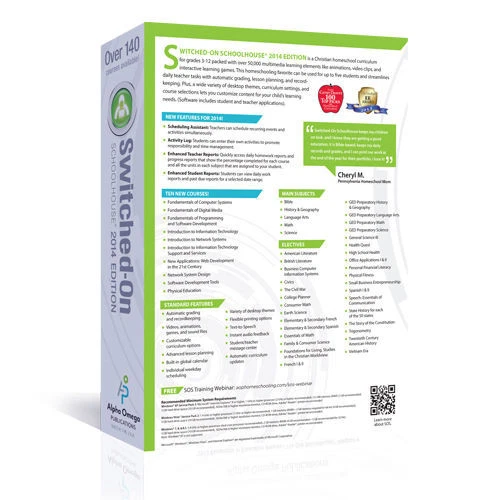 Switched On Schoolhouse General Science II Grade 8 2016 Edition With Install CD - Image 3 of 3