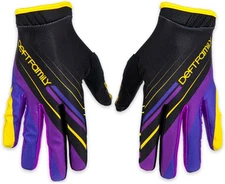Deft Family Motocross MX MTB Gloves Artisan Proper Purple Yellow Bike Cycle BMX