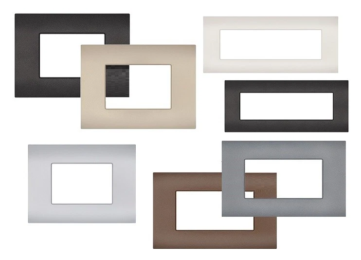 sun arkè PLACCA BIANCO BRONZO SILVER SUPPORTO COMPATIBILE VIMAR ARKE'