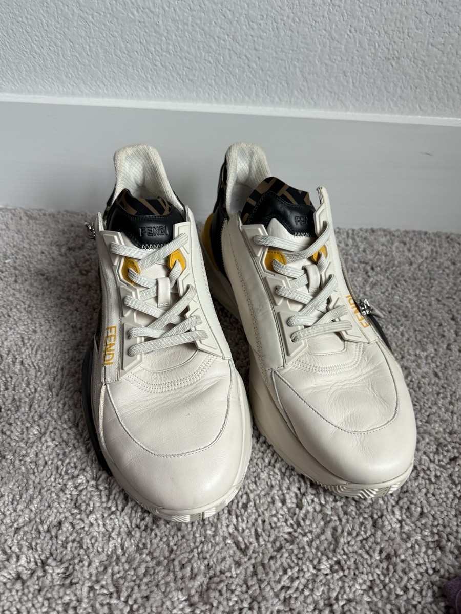 Fendi flow white sneakers size 11 Fendi Flow Sneakers Leather White | Fendi main image 4