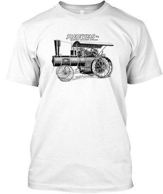 Reeves Steam Traction Engine Farm Power - T-Shirt Made in the USA Size S to 5XL