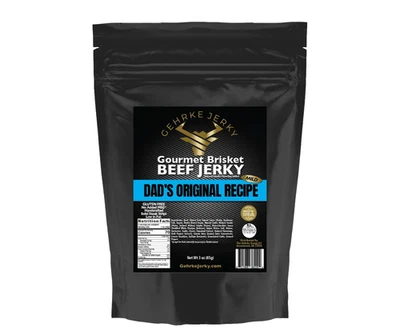 #1 BEST SELLER - VERY TENDER BEEF BRISKET JERKY HOME MADE STYLE GEHRKE JERKY