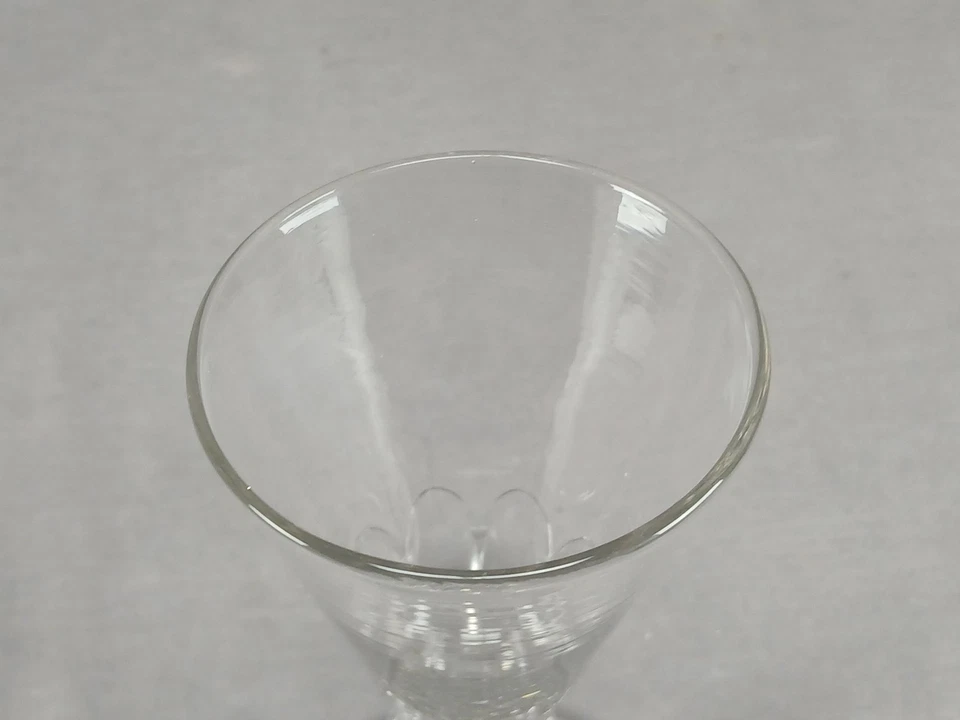 Antique 18th Century German Bohemian Blown Cut Flint Glass Goblet C. 1730s - Image 4 of 4