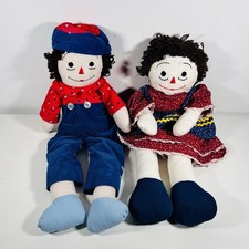 Vintage Very Large 25  Raggedy Ann and Andy Dolls - Traditional Plush Toys