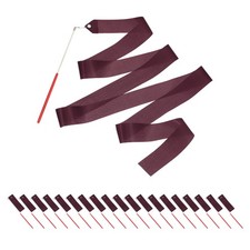 20 Pcs Dance Ribbons, 78.7" Gymnastics Ribbon Streamers, Wine Red