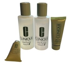Clinique 4pc lot Eye Makeup Remover 2 Clarifying Lotion Almost Makeup Travel Kit