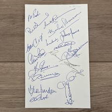 Nottinghamshire CCC - Excellent Signed Page - Signed x 17 - Sobers, Hadlee etc