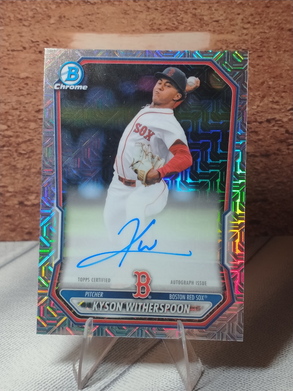 Kyson Witherspoon 2026 Bowman Chrome Mojo Refractor Auto Red Sox BMA-KW