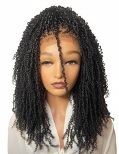 Handmade Kinky Twists  Closure  Braided Wig For Black Women  Full,lightweight