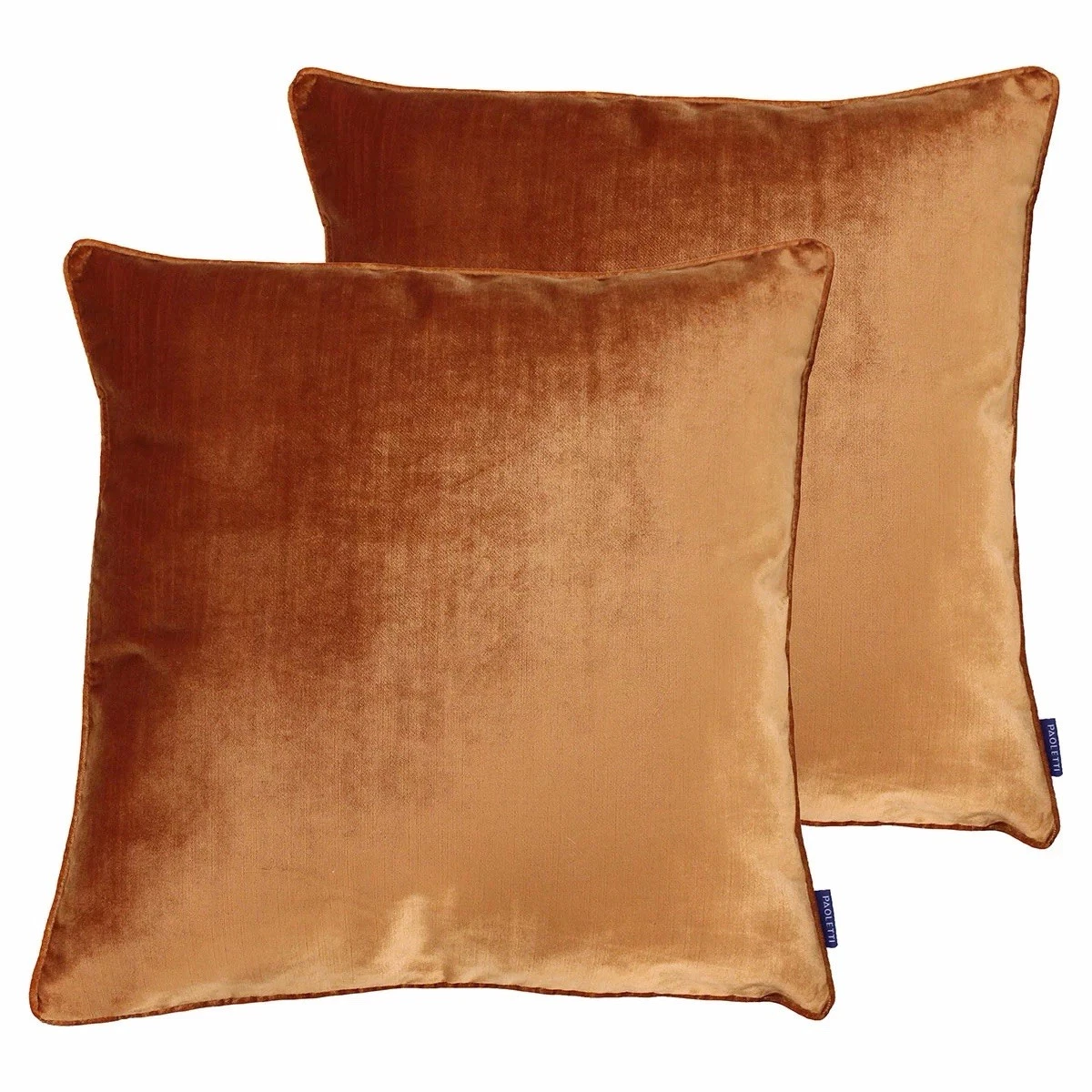 Paoletti Luxe Rust Velvet Cushions Feather Filled 55x55cm Square Throw Pillows
Opens in a new window
