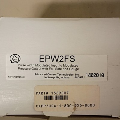 Advanced Control Technologies EPW2FS Pressure Output Control Board MPN 1329207